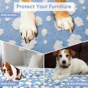 Manta para perros pequeños, medianos y grandes, mantas de lana para gatos de interior, cama lavable y esponjosa para mascotas, muebles, sofá - Product Image 4