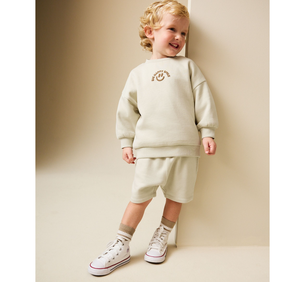 Completo primaverile da bambino a 2 pezzi con stampa <span class=keywords><strong>Smile</strong></span>, felpa e pantaloncini, <span class=keywords><strong>abbigliamento</strong></span> casual per bambini - Product Image 1