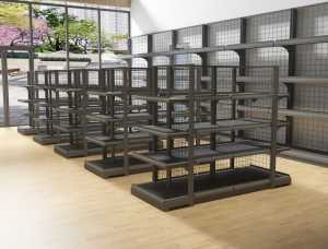 <strong>Large</strong> Supermarket <strong>Shelving</strong> <strong>Units</strong> with Mesh Back Panels, Adjustable for Snacks and Daily Necessities - Product Image 1