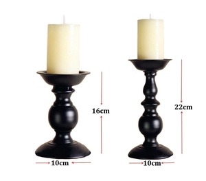 Bougeoir en métal noir - Product Image 4