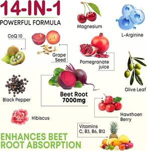 OEM Gummies di barbabietola con COQ10 e melograno-integratore di ossido nitrico-radice di barbabietola per resistenza, prestazioni, recupero - Product Image 4
