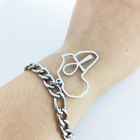 Chaînes ras du cou en plaqué or 18 ct pour l'Afrique Bracelet multicouche en acier inoxydable Croix de l'Afrique Carte Pendentif Bracelet Bijoux Africains