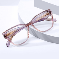 Lunettes anti-lumière bleue œil de chat pour femme MS 97814, monture transparente méticuleusement conçue, branches élégantes et minimalistes