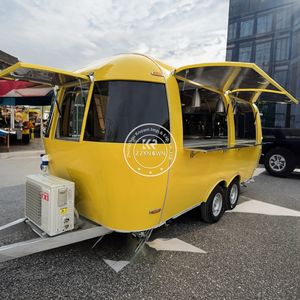 Custom OEM Food Trailer BBQ Food Truck Fully Equipped Stainless Steel Fast Food Truck Cart With CE - Product Image 1