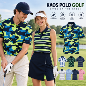 Herren Golf Polo-Shirt mit Camouflage-Print, Schnelltrocknend, Kurzarm, Performance-Shirt, Maßgefertigte Sublimations-Golfbekleidung vom Hersteller - Product Image 1