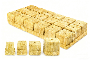 Chất Lượng Cao Soilless Trồng Trồng Rockwool Khối Nông Nghiệp Khối Rockwool Cách Nhiệt Len Khối Cho Hydroponics - Product Image 3