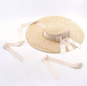 CLN612603 Sombreros de Paja de Trigo al por Mayor con Ala Ancha y Lazo, Sombrero de Playa para Mujer, Sombrero Turístico, Sombrero para el Sol - Product Image 5