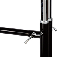 Porte-vêtements sur pied à double barre réglable et amovible, double face, barres parallèles