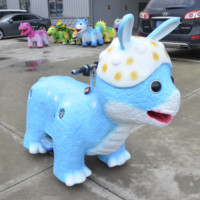 Trottinette dinosaure électrique animatronique personnalisée pour enfants, à monnayeur, pour parc d'attractions