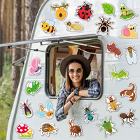 Jouet éducatif en PVC acrylique personnalisé, animaux de dessin animé, insectes, pour réfrigérateur, mariage, maternelle, salle de classe, écologique, vente en gros