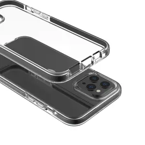 Anti-Shock TPE+TPU Transparent Clear Case For IPhone 12 Series Anti-Scratch Cover