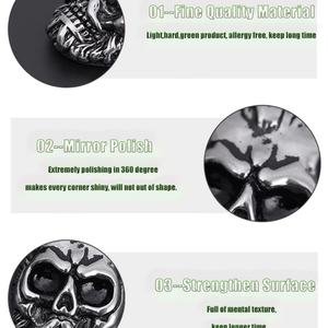 Pendentifs personnalisés en forme de crâne pour colliers, bijoux punk rock style urbain pour hommes et femmes, bijoux de fête, vente chaude sur IG - Product Image 3