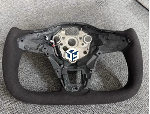 Volant sport en cuir semi-synthétique avec garniture noire piano, fibre de carbone, pour Audi VW <span class=keywords><strong>Golf</strong></span> <span class=keywords><strong>R</strong></span> Passat CC MK5-MK7 GTI - Product Image 3