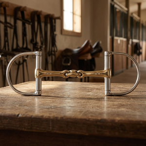บิตม้าแบบ D-Ring Snaffle ทำจากสแตนเลสและทองแดง พร้อมปากม้าแบบประกบหลายขนาด อุปกรณ์ขี่ม้า - Product Image 4
