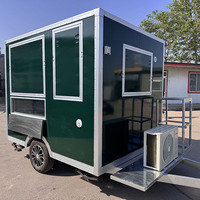 Remorque alimentaire mobile en tôle galvanisée certifiée CE, longue durée de vie, chariot à hot-dogs pour fermes