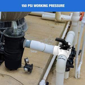 2 pezzi bianco 1 1/2 pollici 3 vie filettato femmina ABS PVC per piscina deviatore valvola di ricambio in plastica per piscina e spa - Product Image 6