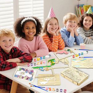 Kit <span class=keywords><strong>de</strong></span> Pintura <span class=keywords><strong>de</strong></span> Rompecabezas <span class=keywords><strong>de</strong></span> Madera No Tóxica <span class=keywords><strong>de</strong></span> Primera Calidad para Niños, Manualidades Creativas, Regalo Educativo <span class=keywords><strong>de</strong></span> Cumpleaños para Niños y <span class=keywords><strong>Niñas</strong></span> - Product Image 2