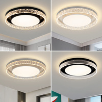 Nouveau plafonnier de chambre italien de haute qualité plafonnier moderne simple de luxe éclairage de plafond de salon rond noir nordique