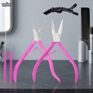 Kit d'outils professionnels écologiques pour extensions de cheveux Microlink Itip (rose) Modèle HI-1511 Marque personnalisée Fabriqué au Pakistan - Product Image 3