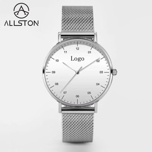 Orologio da Polso Allson Personalizzato, Nuovo, al Quarzo, Impermeabile, <span class=keywords><strong>di</strong></span> Lusso, in Acciaio Dorato, per Uomo, con il Mio Logo - Product Image 3
