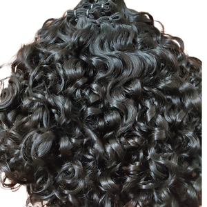 Extensiones de cabello indio virgen de calidad 100%, tejido rizado ondulado Natural, cabello humano virgen crudo, cabello Remy, precio de fábrica al por mayor - Product Image 2