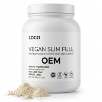Suplemento Dietético Vegano GMP OEM de Proteína Completa para Control de Peso, Reemplazo de Comidas, Etiqueta Privada, Plazo de Entrega Rápido