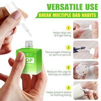 ALIVER Sérum Anti-Morsure des Ongles Végétalien à Séchage Rapide, Antibactérien, Traitement Efficace Contre la Morsure des Ongles et le Sucage du Pouce