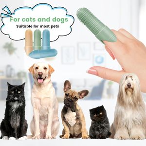 Pet Dental Care Silicone 360 Degree <b>Puppy</b> Pet Dog Tooth Brush Finger <b>Toothbrush</b> Kit with Soft Bristles for Teeth Cleaning - Product Image 5