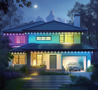 Iluminación Navideña Permanente UL IP67 con Controlador Inteligente Wifi, Luces LED para Exteriores de Casa, Luces Navideñas Permanentes para Exteriores