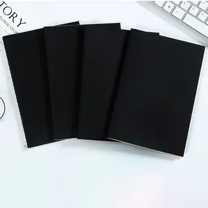 custom black paper cover aesthetic cuadernos diary notebook stationary printing for school