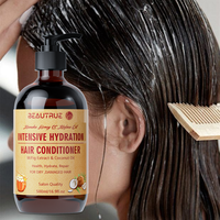 Shampooing et après-shampoing au miel naturel personnalisés en gros avec huile de coco pour cheveux secs et abîmés, ensemble de soin au miel