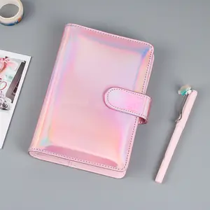 A6 laser simple PU leather 6-hole six-hole hand account hand account strap planning travel diary