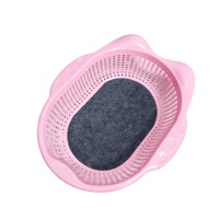 Lit pour chat en plastique respirant avec coussin, lit pour animaux de compagnie, nid de sommeil polyvalent, panier lounge pour chat