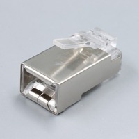 Conector Modular Macho para Cable de Red Ethernet UTP Cat5 Cat5E Cat6 Cat6A Cat7, Enchufe RJ45 Blindado 8P8C