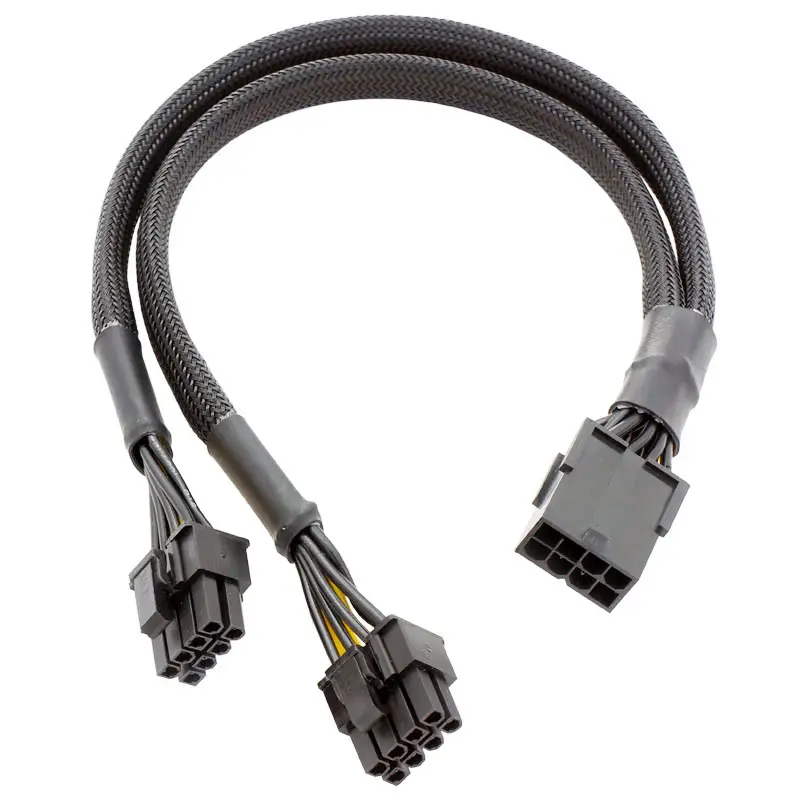 Manufacturer Supply GPU 8Pin to Double 6+2Pin Female converted Computer Video Card Power Cable