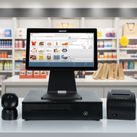 Terminal de point de vente tout-en-un HBAPOS Q2 avec écran tactile de 15,6 pouces, caisse enregistreuse pour supermarché