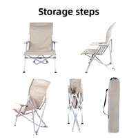 Vente en gros de chaise moderne à dossier haut pour chien de mer portable en alliage d'aluminium 600D Oxford pour la pêche mobilier d'extérieur pour le jardin et le camping