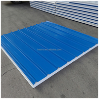 Feuerfester Eps Sandwich Schall dichter isolierter Stahl 50mm Ral 9002 Eps Sandwich Panel Konstruktion Eps Styropor Blech wand