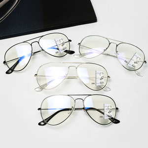 Vente en gros Logo personnalisé <span class=keywords><strong>Lunettes</strong></span> à monture optique surdimensionnée en métal mode <span class=keywords><strong>Lunettes</strong></span> de lecture <span class=keywords><strong>progressives</strong></span> - Product Image 1