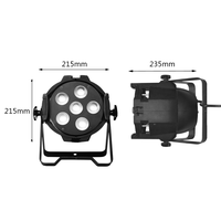 STSLITE - Éclairage de scène professionnel Slim Par LED COB 6 pièces 15W RGB avec contrôle DMX512 pour fêtes, mariages, événements DJ