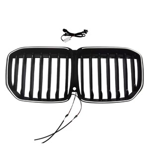 Grille avant noire brillante à LED simple avec éclairage pour BMW X7 G07 2020 2021 2022, garniture de pare-chocs avant - Product Image 2