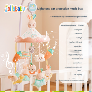 Jollybaby, <span class=keywords><strong>cuna</strong></span> Musical giratoria, móvil, vaca, conejo, juguetes <span class=keywords><strong>de</strong></span> peluche, 8 canciones <span class=keywords><strong>de</strong></span> <span class=keywords><strong>cuna</strong></span>, chupete para bebé, regalo <span class=keywords><strong>de</strong></span> educación temprana para recién nacidos - Product Image 6