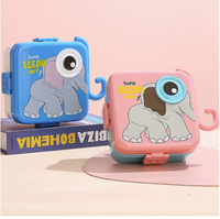 Boîte à lunch bento micro-ondable à double couche avec dessin de dinosaure