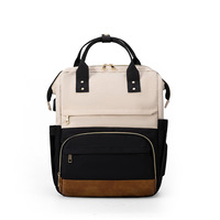 Sac à langer multifonctionnel léger pour maman, sac à dos en tissu Oxford avec ceinture à coussin d'air pour rangement domestique, logo personnalisé, grande capacité