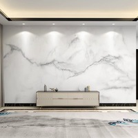 Panel dinding PVC putih 3D Modern dalam ruangan kantor dekorasi rumah seprai marmer UV kedap suara tahan lembap bunga untuk Hotel