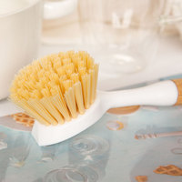 Gloway – manche en bambou naturel, grattoir intégré pour évier, nettoyage de casserole, manche Long, brosse de lavage de Pot de cuisine