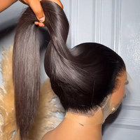 Perruques lisses en cheveux humains bruts 100% vietnamiens, alignées aux cuticules, à prix abordable, longueur personnalisable, améliorées, sans colle, pour femmes noires