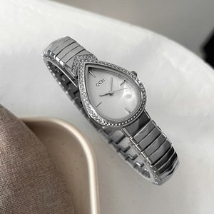 Montre-bracelet de luxe pour femmes, avec incrustation de diamants en forme de goutte, montre à quartz rétro à la mode pour femmes, montre à quartz pour banquet - Product Image 2