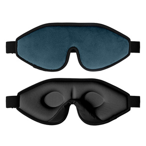 Máscara <span class=keywords><strong>de</strong></span> ojo 3D transpirable <span class=keywords><strong>de</strong></span> viaje <span class=keywords><strong>para</strong></span> mujeres y hombres Máscara <span class=keywords><strong>de</strong></span> <span class=keywords><strong>dormir</strong></span> <span class=keywords><strong>de</strong></span> sombra negra con correa elástica Knit Technics - Product Image 2