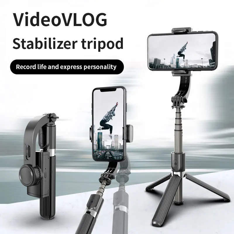 Tiktok sıcak satış akıllı 3 Tripod Gimbal stabilizatörler anti-kayıp sallayarak cep telefonu Bluetooth uzaktan Selfie sopa